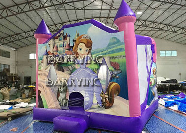 Principessa rosa Inflatable Bouncer Slide Combo del castello con il materiale del PVC del vinile di 18 OZ