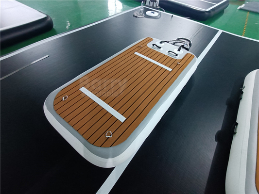 Dock di divertimento galleggiante gonfiabile con materiale PVC EVA a cucitura a goccia