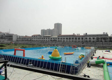 Grande rettangolo del parco dell'acqua sopra le piscine per bambini della pagina del metallo di messa a terra 12 x 39